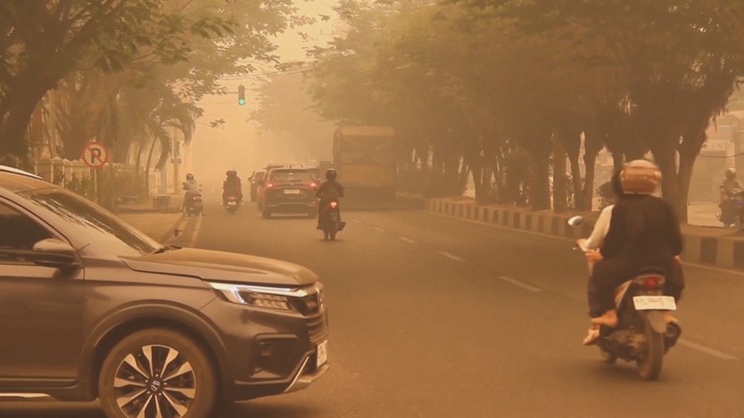 Indonesia: Xe buýt "cứu nguy" giữa thảm họa khói bụi cháy rừng - Ảnh 2.