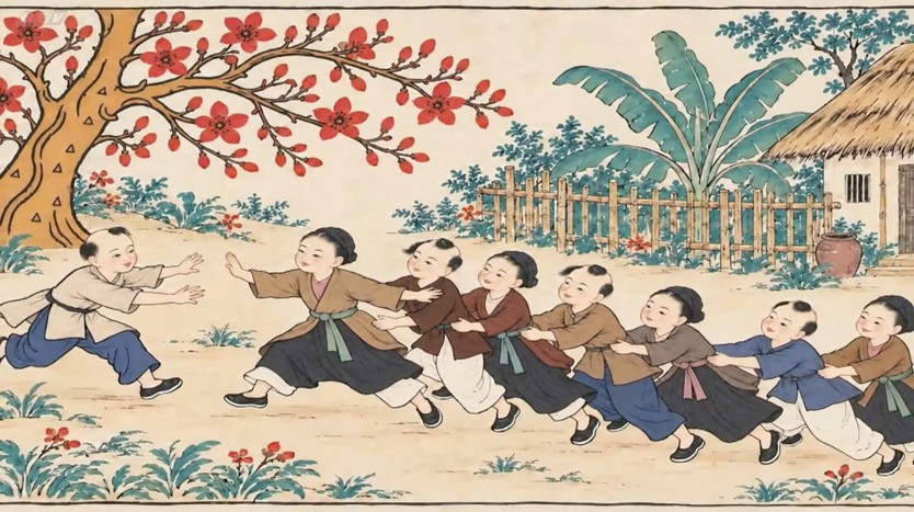 Trò chơi dân gian: Gìn giữ ký ức tuổi thơ, lan tỏa giá trị văn hóa Việt | Sắc màu Việt Nam - Ảnh 1.
