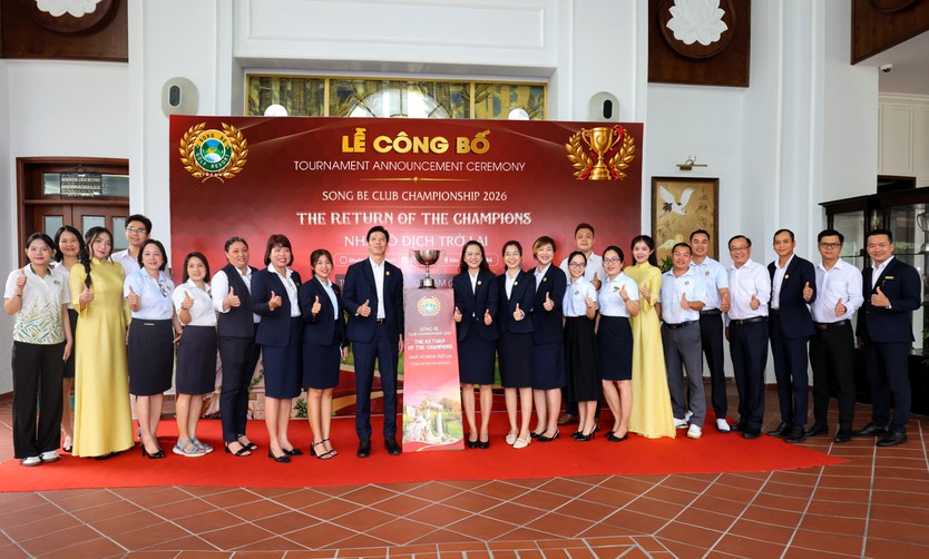 Ban Tổ chức cùng các đại biểu, khách mời chụp ảnh lưu niệm tại Lễ công bố giải đấu "Song Be Club Championship 2026" - Ảnh 5.