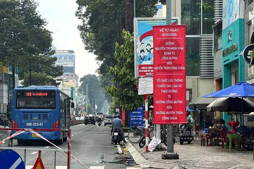 Lộ trình thay thế khi đường Nguyễn Thị Minh Khai ở TP. Hồ Chí chuyển thành một chiều - Ảnh 1.