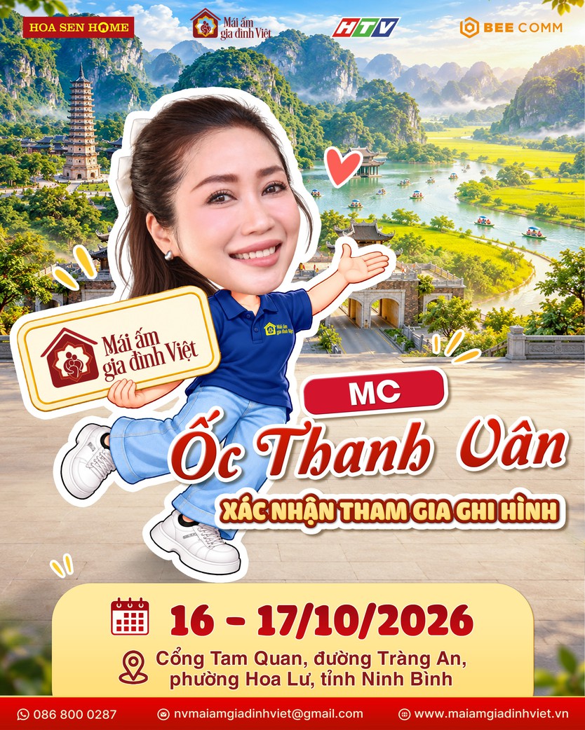 Dàn nghệ sĩ ghi hình Mái ấm gia đình Việt tại Ninh Bình - Ảnh 2.