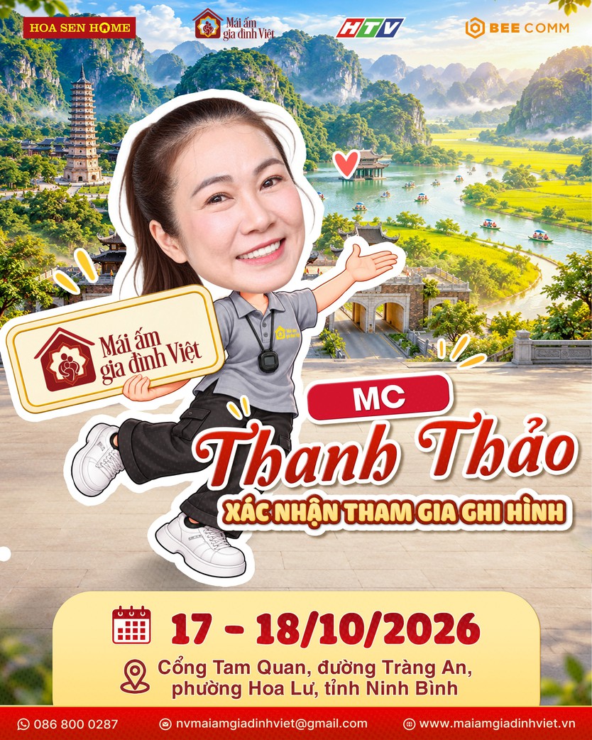 Dàn nghệ sĩ ghi hình Mái ấm gia đình Việt tại Ninh Bình - Ảnh 4.
