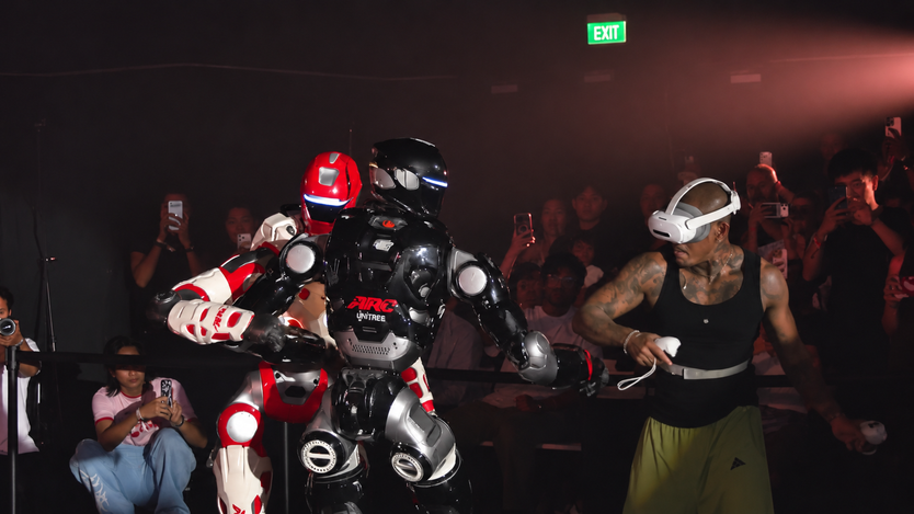 Robot hình người đấu võ ở Singapore với hai hạng cân - Ảnh 3.