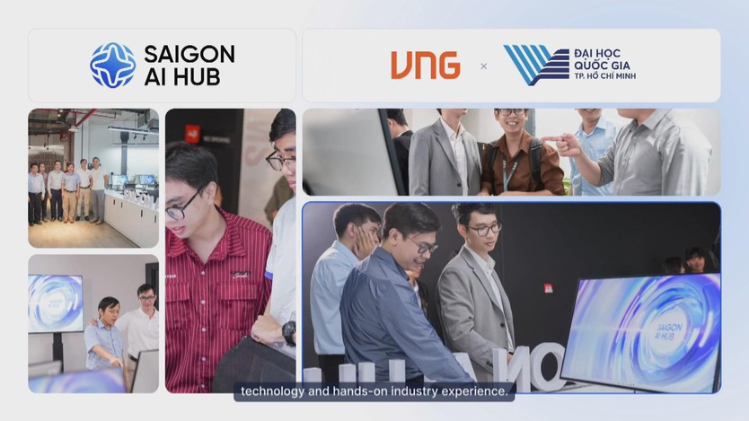 Các nhóm nghiên cứu giới thiệu những sản phẩm công nghệ tại Saigon AI Hub. - Ảnh 3.