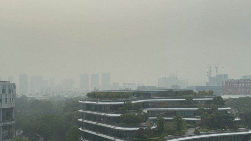 Mù do khói bụi chuyển biến xấu ở Singapore - Ảnh 4.