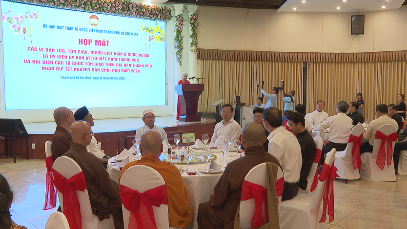 Gặp gỡ, chúc Tết các vị chức sắc tôn giáo, vị dân tộc đại diện Hội Người Việt Nam ở nước ngoài - Ảnh 1.