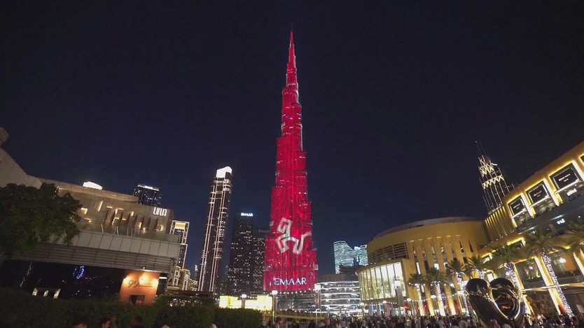 UAE: Trình diễn ánh sáng tại tòa nhà cao nhất thế giới Dubai - Ảnh 2.