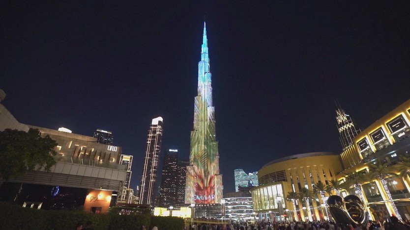 UAE: Trình diễn ánh sáng tại tòa nhà cao nhất thế giới Dubai - Ảnh 3.