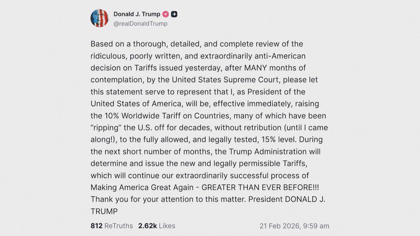 Tổng thống Trump nâng thuế quan toàn cầu lên 15% - Ảnh 1.