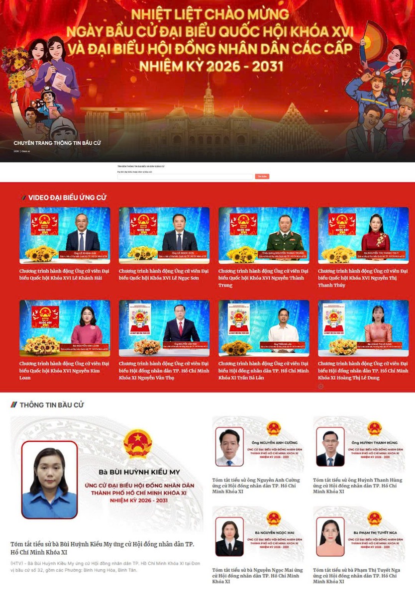 HTV ra mắt Chuyên trang bầu cử tra cứu thông tin Ứng viên Đại biểu Quốc hội khóa XVI và Đại biểu HĐND các cấp, nhiệm kỳ 2026 - 2031 - Ảnh 1.