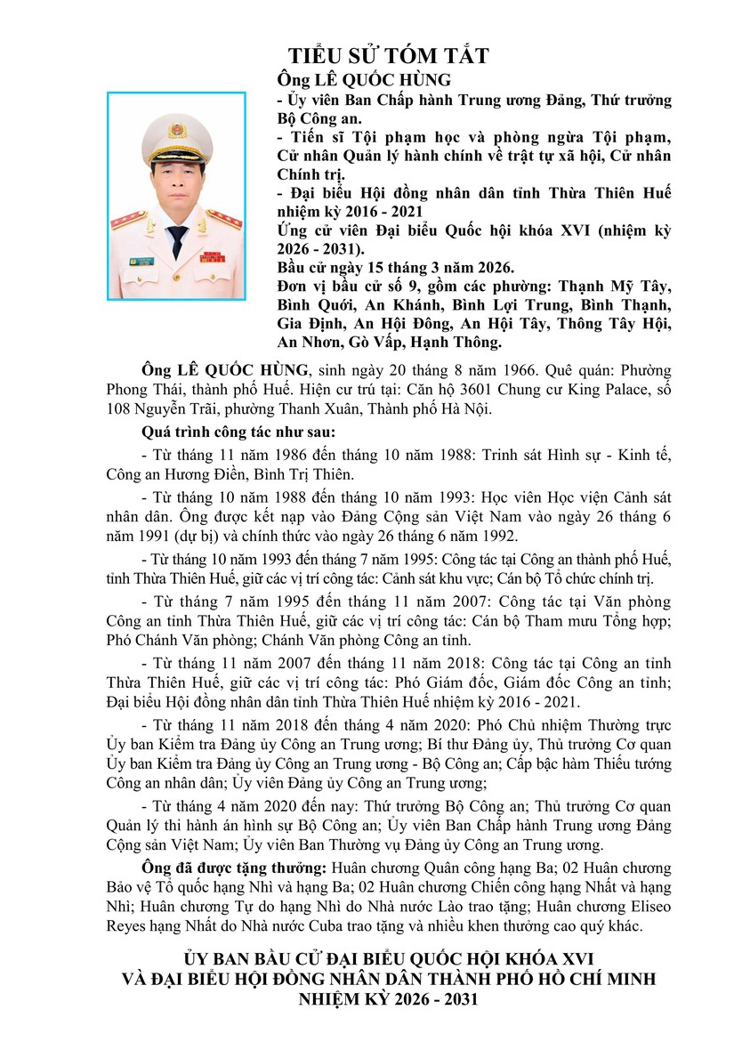 Tóm tắt tiểu sử ông Lê Quốc Hùng ứng cử Đại biểu Quốc hội Khóa XVI - Ảnh 1.