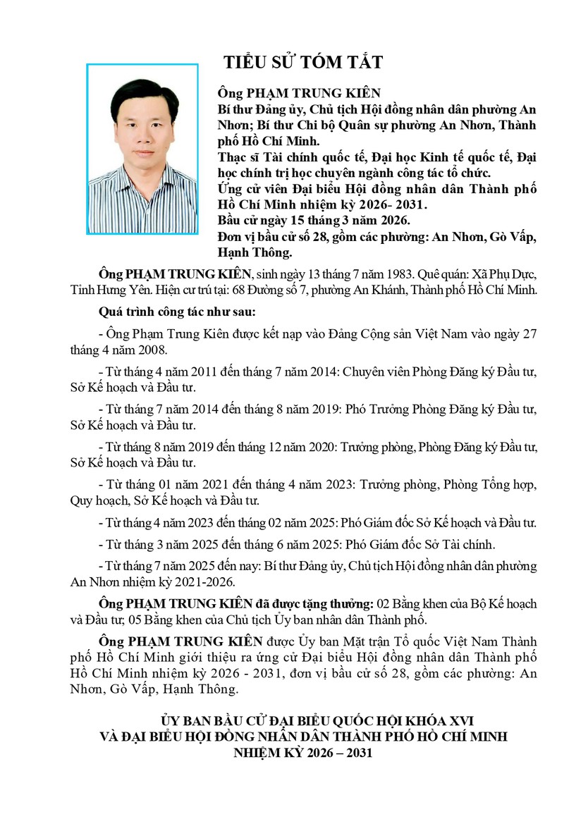 Tóm tắt tiểu sử ông Lê Hồng Minh ứng cử Hội đồng nhân dân TP. Hồ Chí Minh Khóa XI - Ảnh 1.