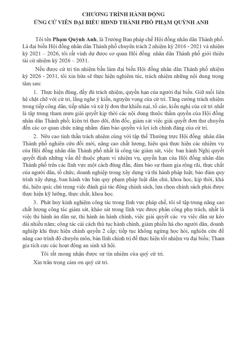 Tóm tắt tiểu sử bà Phạm Quỳnh Anh ứng cử Hội đồng nhân dân TP. Hồ Chí Minh Khóa XI - Ảnh 2.