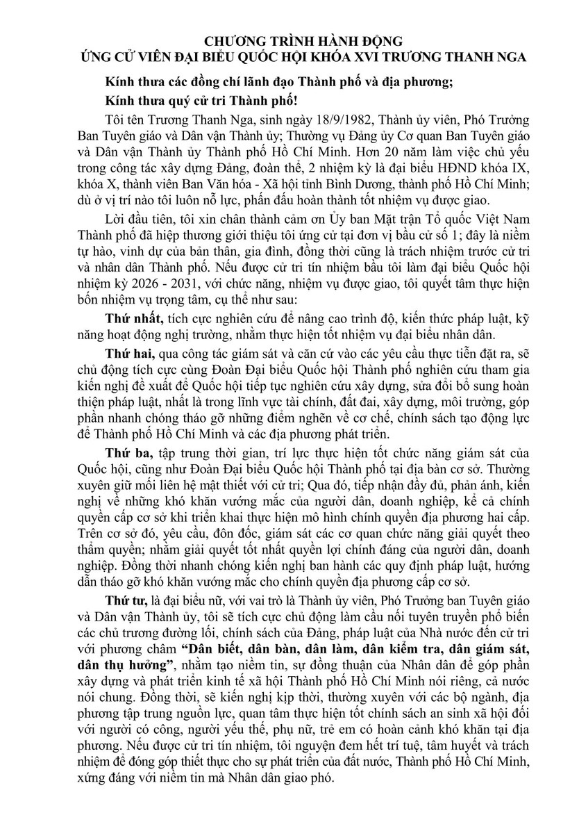 Tóm tắt tiểu sử bà Trương Thanh Nga ứng cử Đại biểu Quốc hội Khóa XVI - Ảnh 2.