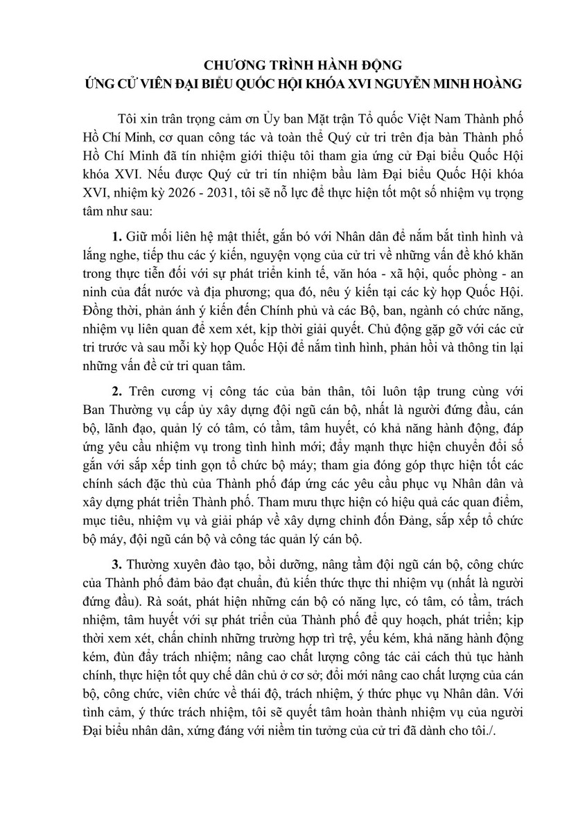 Tóm tắt tiểu sử bà Nguyễn Minh Hoàng ứng cử Đại biểu Quốc hội Khóa XVI - Ảnh 2.