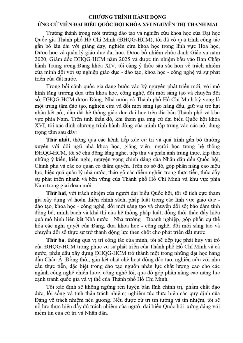 Tóm tắt tiểu sử bà Nguyễn Thị Thanh Mai ứng cử Đại biểu Quốc hội Khóa XVI - Ảnh 2.