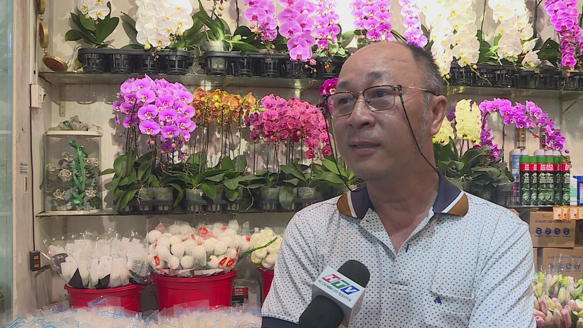 Thị trường hoa Tết TP. Hồ Chí Minh: Hoa truyền thống giữ "ngôi vương", lan hồ điệp hút khách - Ảnh 7.
