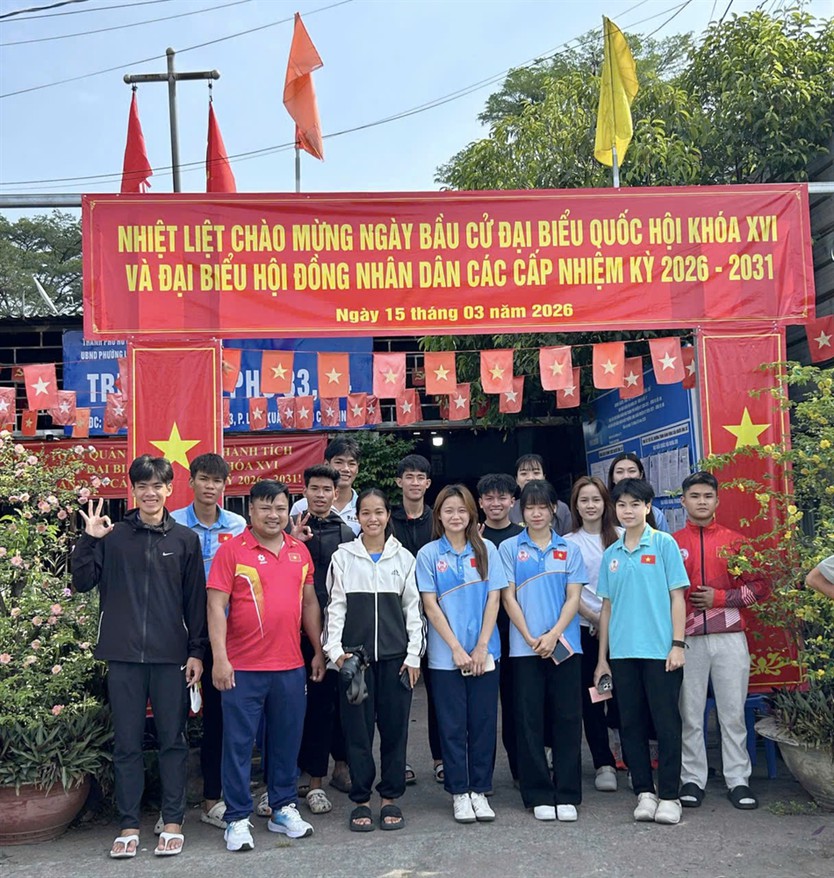 Hàng trăm HLV, VĐV tham gia bầu cử Đại biểu Quốc hội khóa XVI và HĐND các cấp nhiệm kỳ 2026–2031 - Ảnh 3.