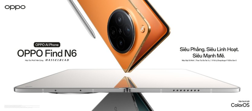 OPPO ra mắt Find N6 tại Việt Nam: smartphone gập với “nếp gấp vô hình”, tích hợp AI Magic Pen - Ảnh 6.