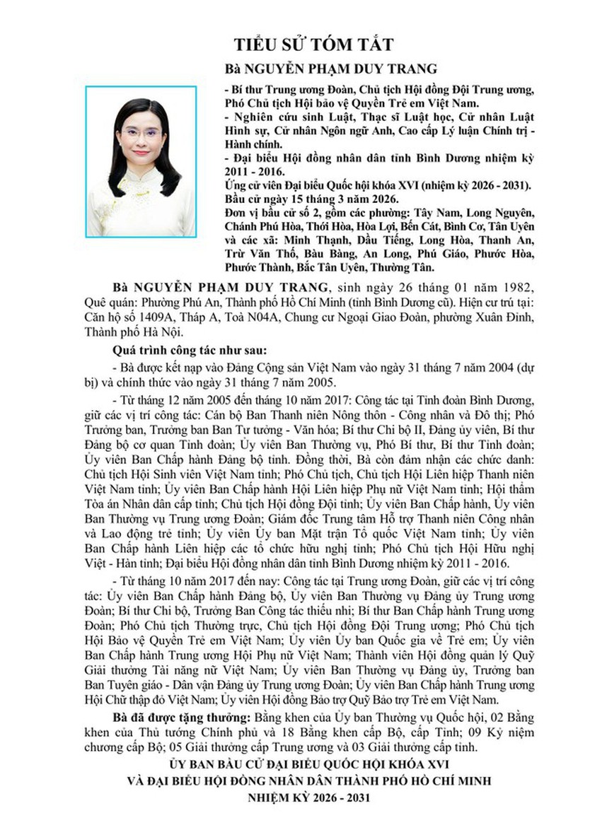 Bà Nguyễn Phạm Duy Trang trúng cử Đại biểu Quốc hội Khóa XVI - Ảnh 1.