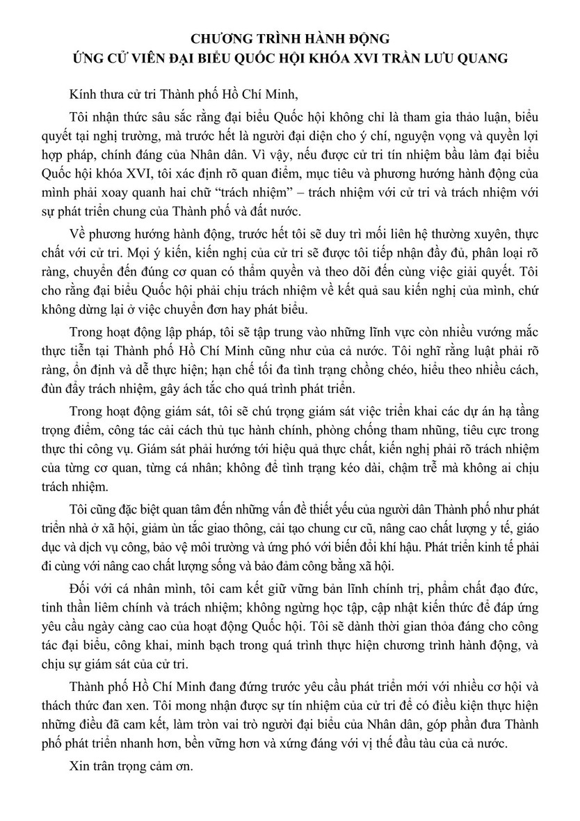 Ông Trần Lưu Quang trúng cử viên Đại biểu Quốc hội Khóa XVI - Ảnh 2.
