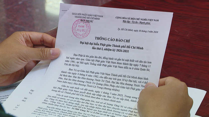 TP. Hồ Chí Minh tổ chức họp báo chính thức khai mạc Đại hội Đại biểu Phật giáo lần thứ I, nhiệm kì 2026 - 2031- Ảnh 2.