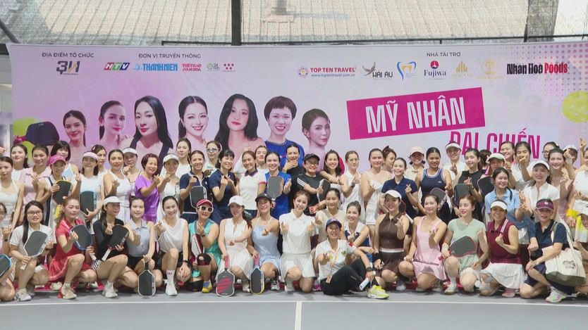 Sôi nổi giải Pickleball "Mỹ nhân đại chiến" - Ảnh 7.