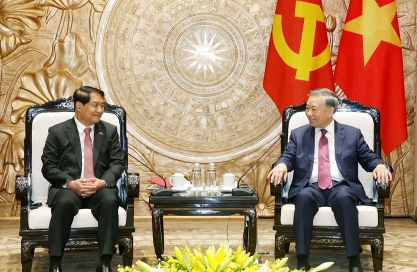 Tổng Bí thư, Chủ tịch nước Tô Lâm tiếp Bí thư Thành ủy, Chủ tịch Hội đồng nhân dân Thủ đô Viêng Chăn (Lào) - Ảnh 2.