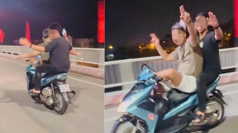 Thanh niên điều khiển xe máy bằng chân, khoe trên TikTok - Ảnh 2.