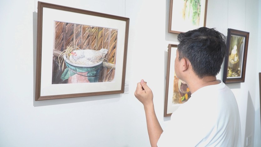 Kể tình quê bằng màu nước qua triển lãm "Non nước thanh bình" - Ảnh 3.
