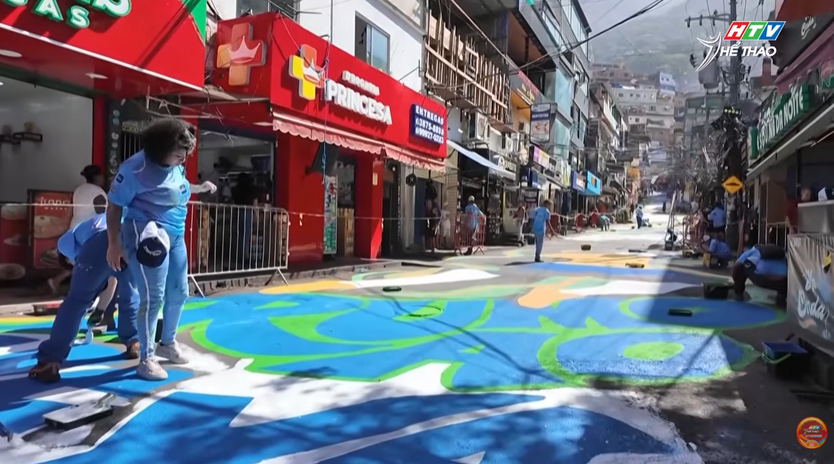 Đường phố Rio de Janeiro rực rỡ sắc màu chào đón World Cup- Ảnh 1.