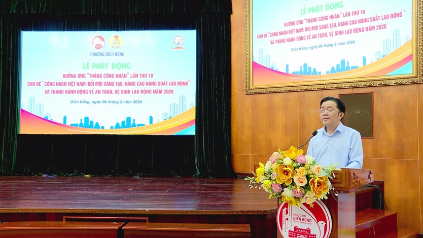 Phường Diên Hồng khai mạc Tháng Công nhân và phát động Tháng hành động về an toàn lao động - Ảnh 1.