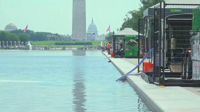 Mỹ: Trùng tu hồ phản chiếu ở Washington D.C - Ảnh 2.