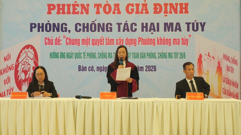 Phường Bàn Cờ: Tổ chức phiên tòa giả định tuyên truyền pháp luật, phòng chống tác hại ma túy - Ảnh 2.
