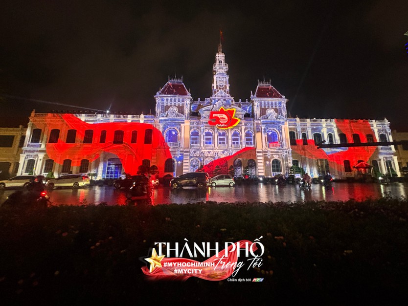 Lộ diện những hình ảnh đầu tiên của 3D Mapping đặc biệt tại trụ sở UBND TP. Hồ Chí Minh - Ảnh 2.