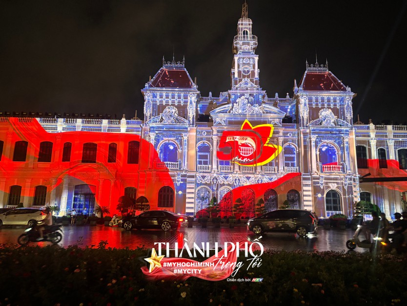 Lộ diện những hình ảnh đầu tiên của 3D Mapping đặc biệt tại trụ sở UBND TP. Hồ Chí Minh - Ảnh 1.