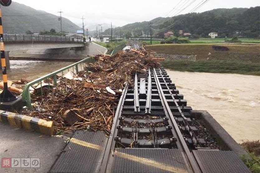 Bão Jangmi đổ bộ Nhật Bản, gây sạt lở nghiêm trọng - Ảnh 1.