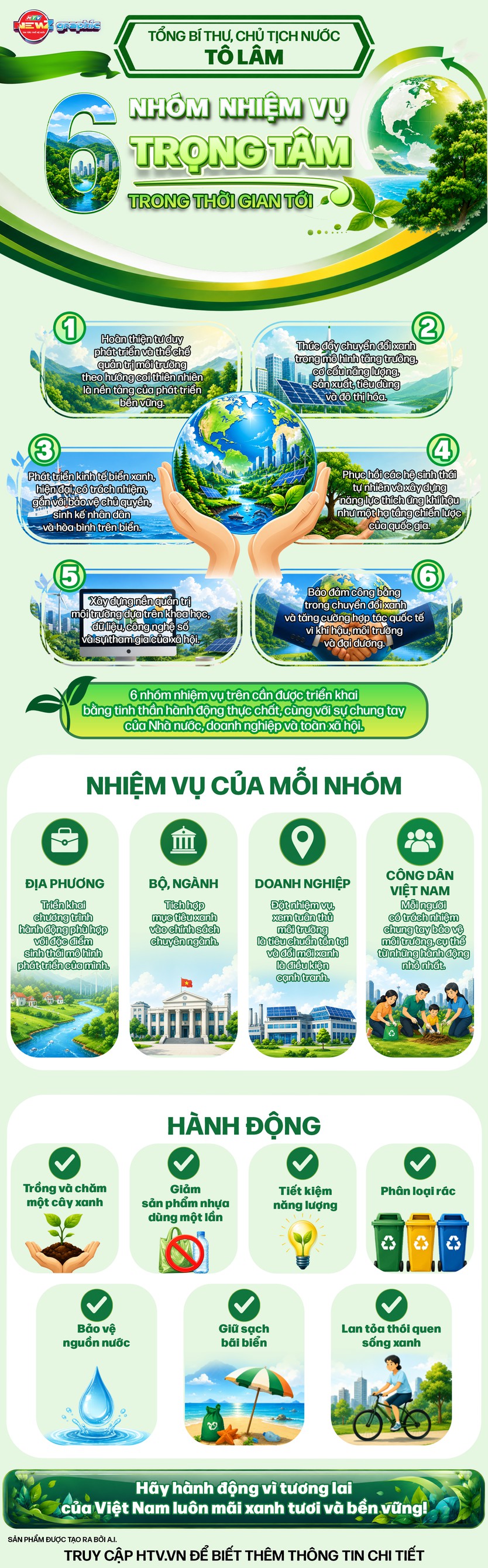 NewZgraphic: Tổng Bí thư, Chủ tịch nước Tô Lâm: 6 nhóm nhiệm vụ trọng tâm trong thời gian tới - Ảnh 1.