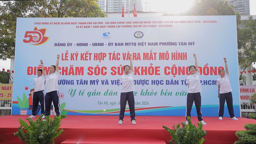 Phường Tân Mỹ ra mắt mô hình điểm chăm sóc sức khỏe cộng đồng - Ảnh 1.