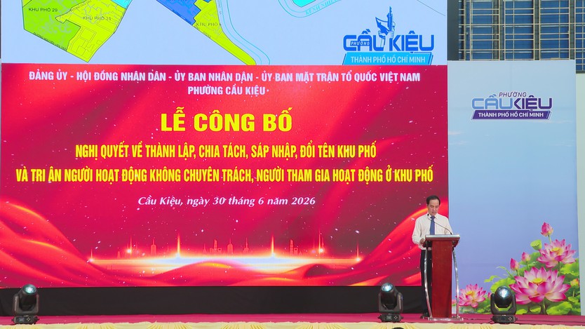 Phường Cầu Kiệu công bố thành lập chi bộ, kiện toàn tổ chức khu phố - Ảnh 1.