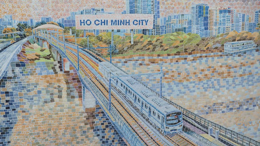 Ga Metro Bến Thành thêm điểm chạm nghệ thuật cho hành khách- Ảnh 2.