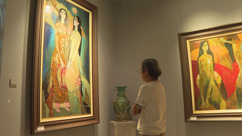 Triển lãm "Mình hạc xương mai": Sơn mài truyền thống trong nhịp sống đương đại- Ảnh 1.