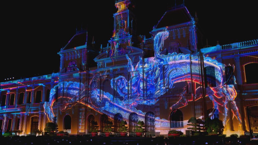 3D Mapping tái hiện hành trình 50 năm thành phố mang tên Bác - Ảnh 6.