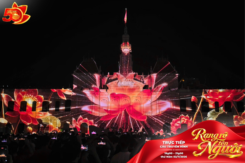 3D Mapping thắp sáng dấu mốc 50 năm Thành phố mang tên Bác - Ảnh 6.