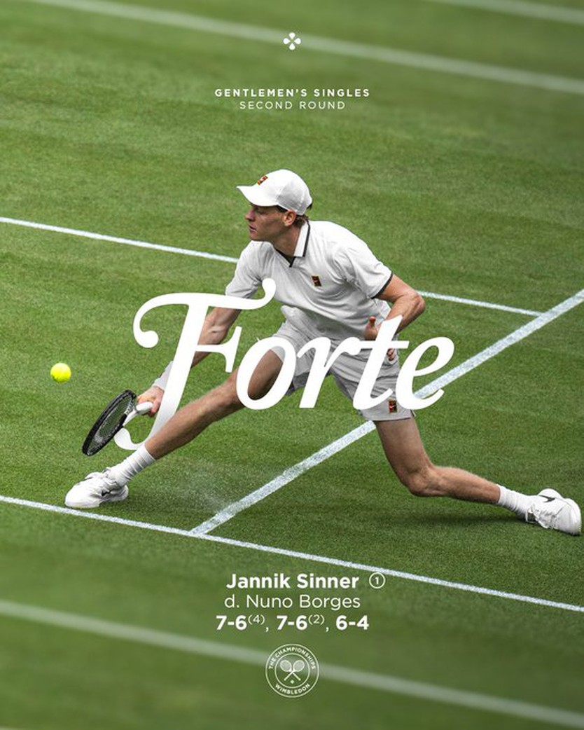 Sinner, Djokovic, Sabalenka và Gauff cùng tiến bước tại Wimbledon - Ảnh 1.