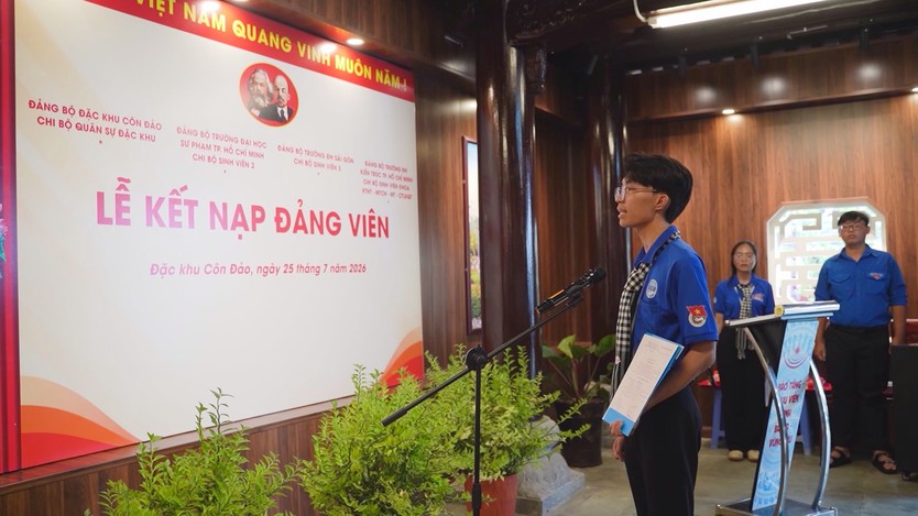 Kết nạp 5 đảng viên mới tại Đặc khu Côn Đảo - Ảnh 3.