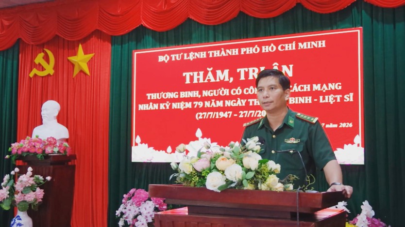 Bộ Tư lệnh Thành phố Hồ Chí Minh tri ân thương binh, bệnh binh tại Trung tâm Điều dưỡng Long Đất - Ảnh 4.