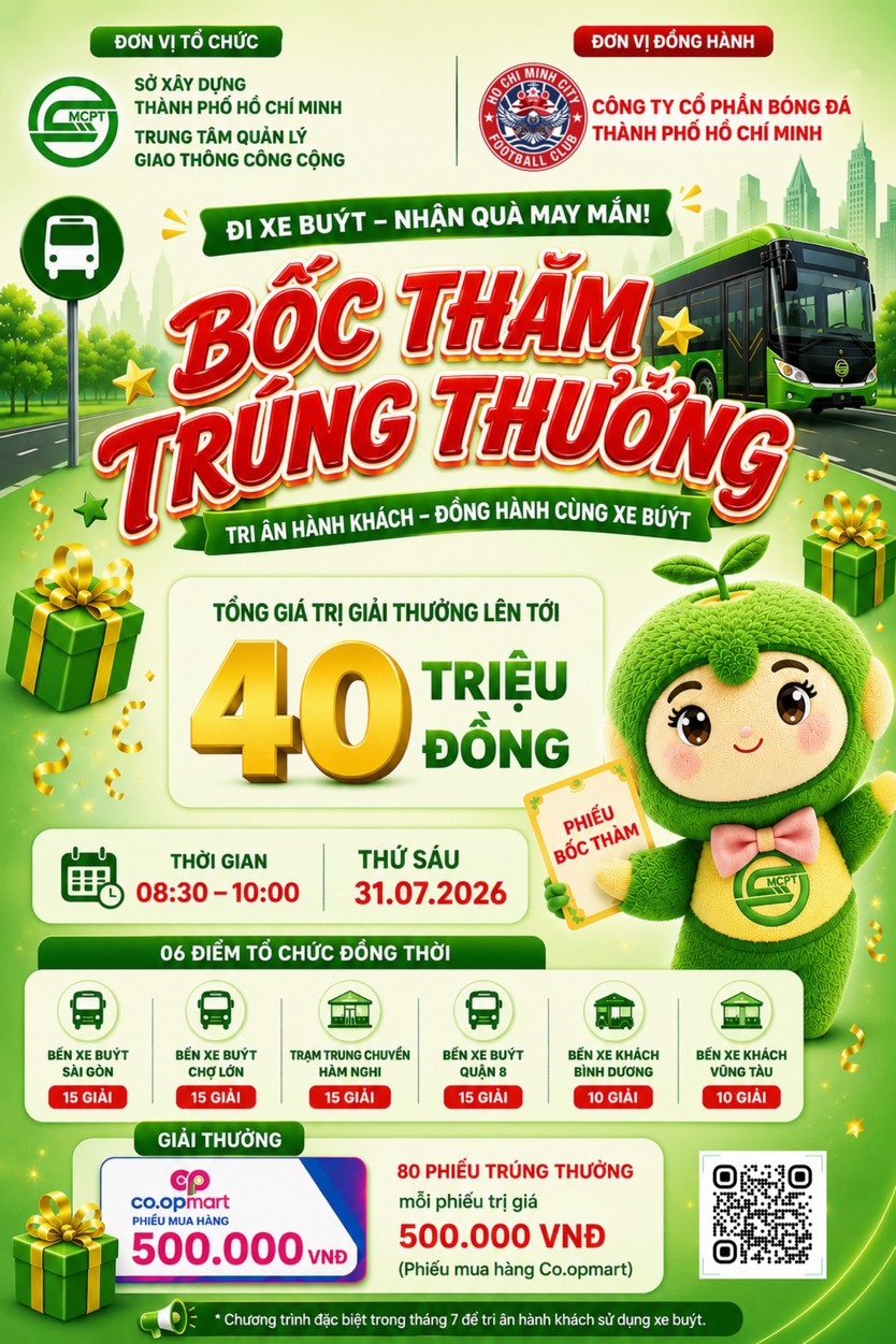 Hành khách đi xe buýt có cơ hội nhận quà với tổng giá trị 40 triệu đồng - Ảnh 1.