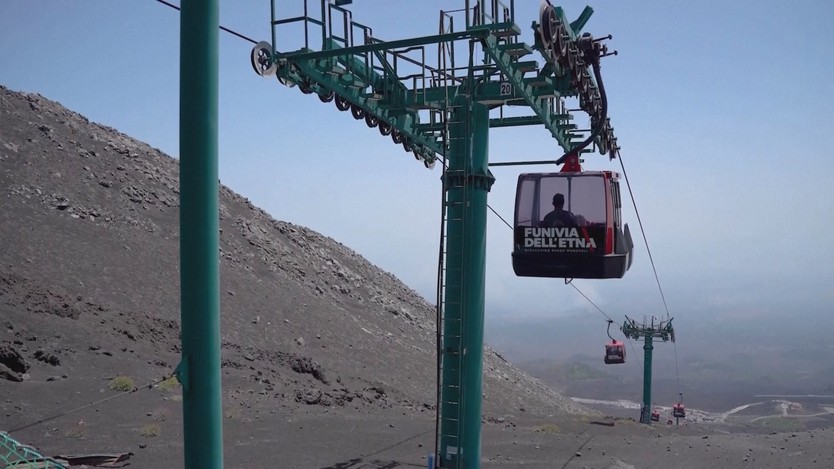 Italia: Đi cáp treo ngắm núi lửa Etna nổi tiếng - Ảnh 2.