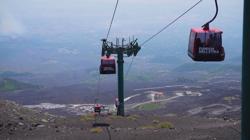 Italia: Đi cáp treo ngắm núi lửa Etna nổi tiếng - Ảnh 3.